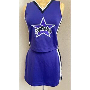 Cheerleader Uniform Outfit Costume 36 Top 30 Skirt EXPLOSION Sparkle Star Purple